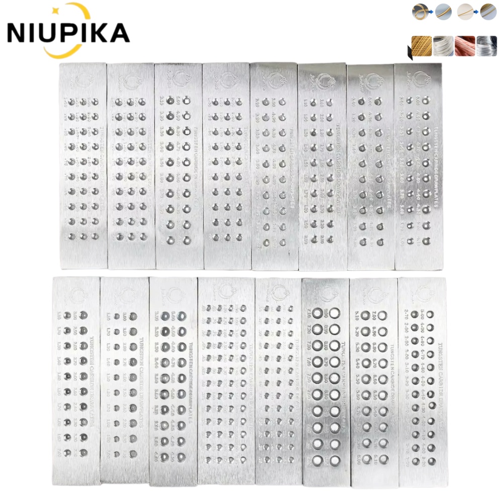 Jewelry Making Table - Niupika 長方形タングステンカーバイドワイヤードロープレート 耐摩耗素材プロジュエリー加工ツール 金銀貴金属線材伸線作業に適し プロ彫金工房や家庭 DIY