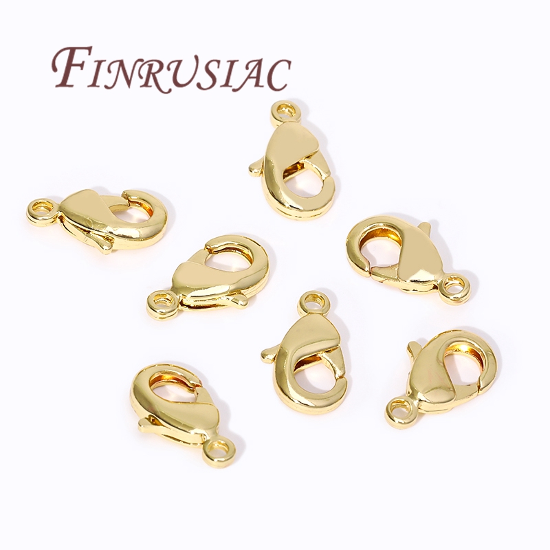 Jewelry Making Gold - 18K金メッキロブスタークラスプ（ブレスレット用）、スプリングクラスプ（ジュエリー用）、DIYジュエリー製作用品、コネクタークラスプアクセサリー