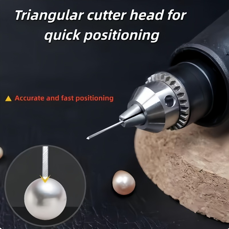 Jewelry Making Torch - パールドリル針、双頭三角ドリルビット、穴の掘削と拡張、ジュエリー加工ツール
