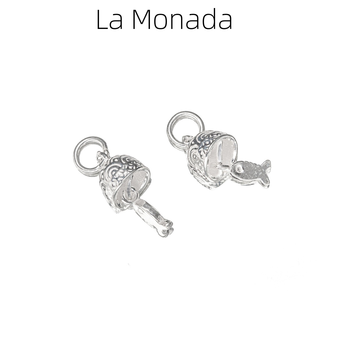 925スターリングシルバーベルチャーム、魚付き925シルバー - Jewelry Making In La のレビューと価格