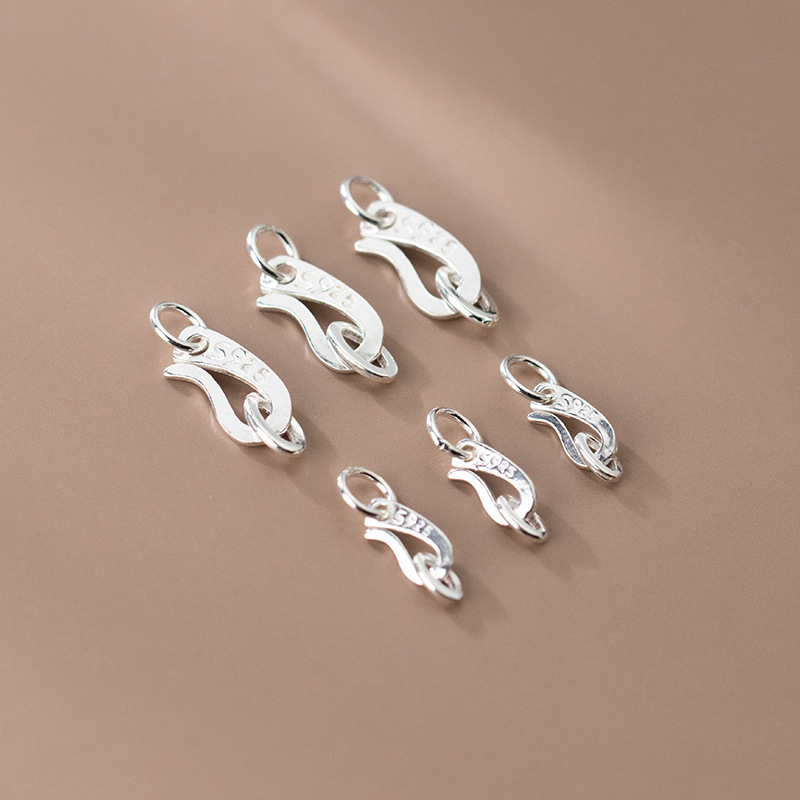 S925スターリングシルバー S字型クラスプコネクター DI - Jewelry Making In La のレビューと価格