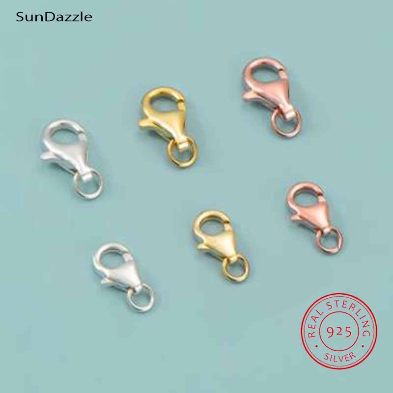 2個入り 本物の純銀925製 ロブスタークラスプ ゴールドバ - Jewelry Making Gold のレビューと価格