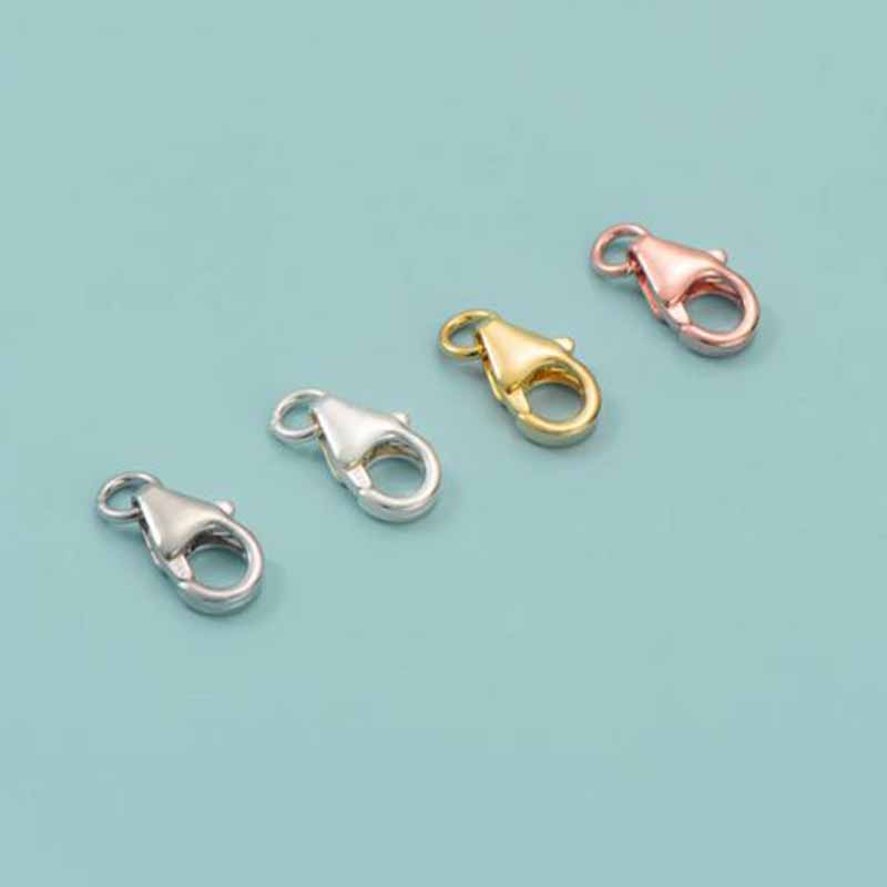2個入り 本物の純銀925製 ロブスタークラスプ ゴールドバ - Jewelry Making Gold のレビューと価格