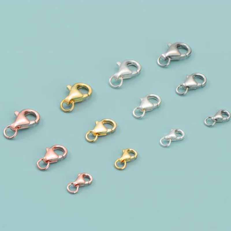 2個入り 本物の純銀925製 ロブスタークラスプ ゴールドバ - Jewelry Making Gold のレビューと価格