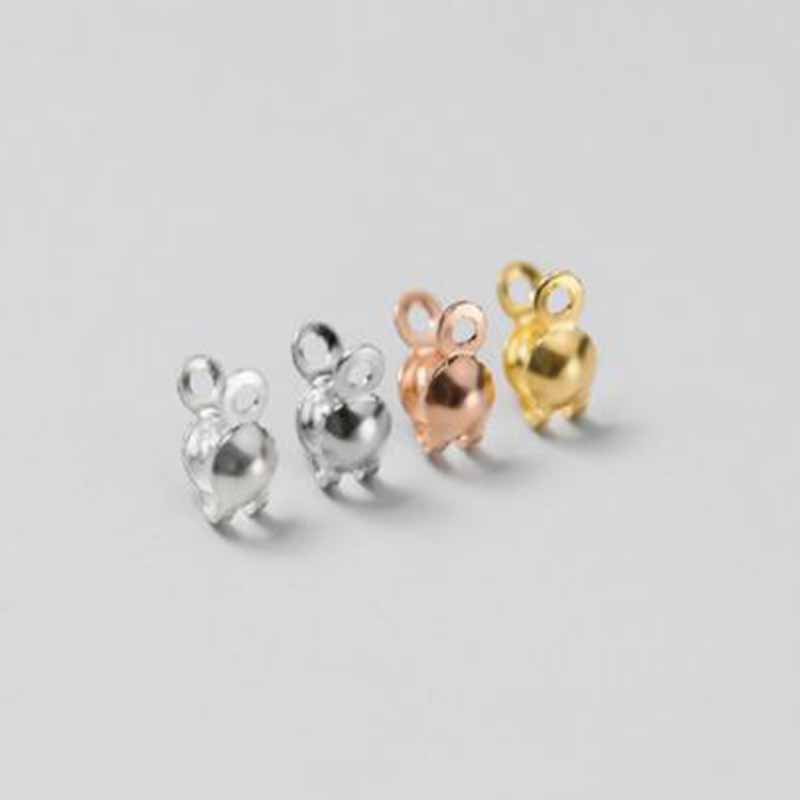 4個入り 本物の純銀925製 クロージャーエンドビーズ クラ - Jewelry Making Gold のレビューと価格