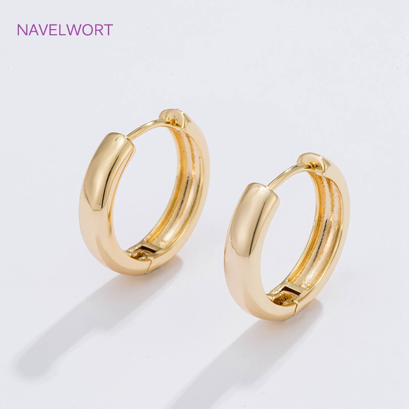 6 サイズのゴールドメッキサークルフープイヤリング女性ギフト - Jewelry Making Gold のレビューと価格