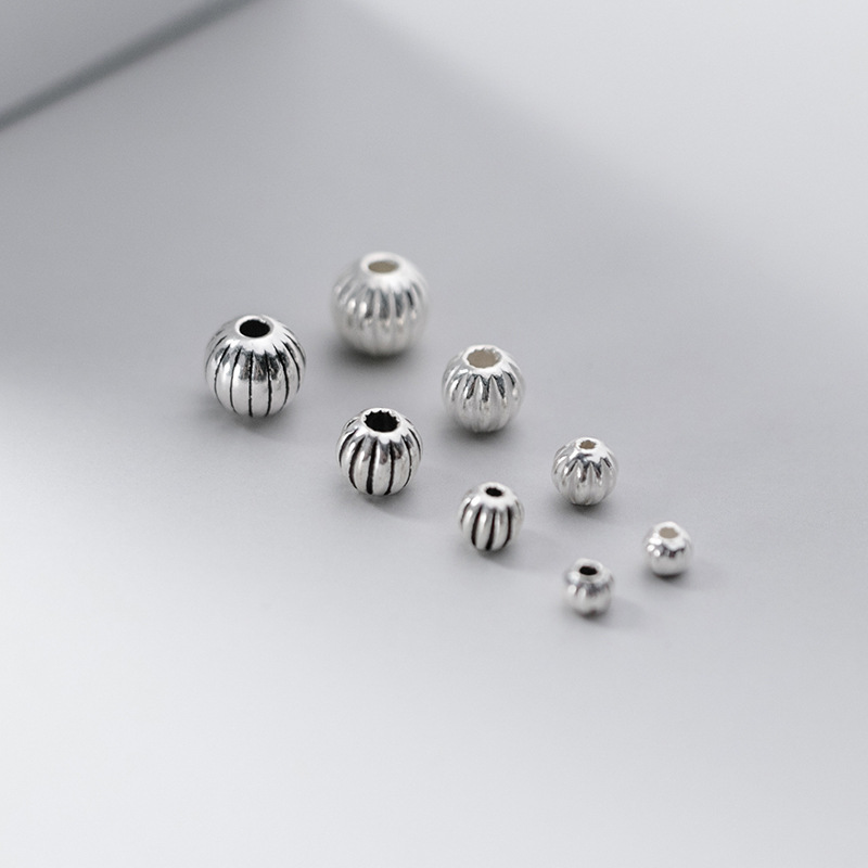 925スターリングシルバー パンプキンスペーサービーズ 酸化 - Jewelry Making In La のレビューと価格