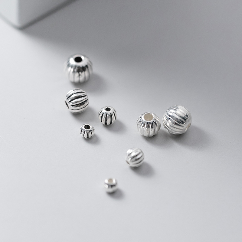 925スターリングシルバー パンプキンスペーサービーズ 酸化 - Jewelry Making In La のレビューと価格