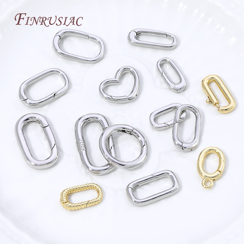 18Kゴールドメッキの楕円形スプリングリングクラスプ。ペーパ - Jewelry Making Gold のレビューと価格