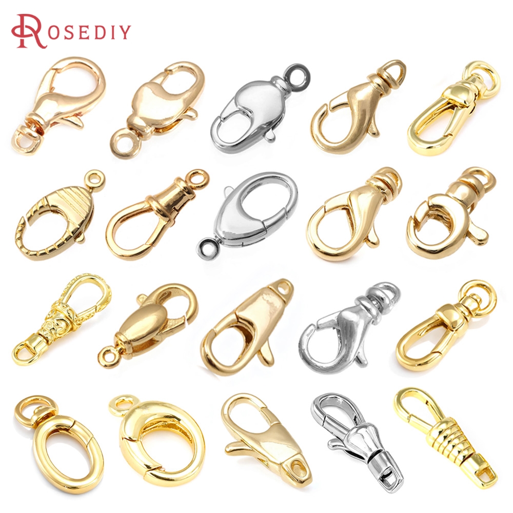 18Kゴールドカラー真鍮製回転式ロブスタークラスプ、ジュエリ - Jewelry Making Gold のレビューと価格