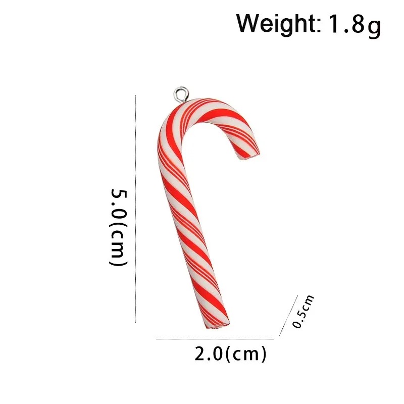 10個入り かわいい大型ポリマークレイ クリスマスキャンディ - Jewelry Making In Clay のレビューと価格