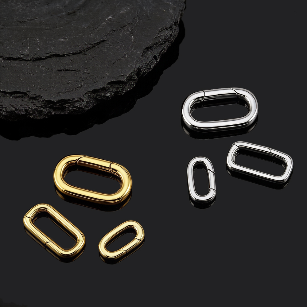 2個入り 18K金メッキ オーバルカラビナネックレスクラスプ - Jewelry Making Gold のレビューと価格