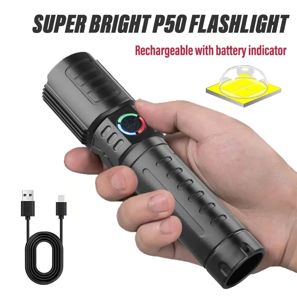 超高輝度 LED 懐中電灯 P50 ビーズズーム可能な充電式 - Jewelry Making Torch のレビューと価格